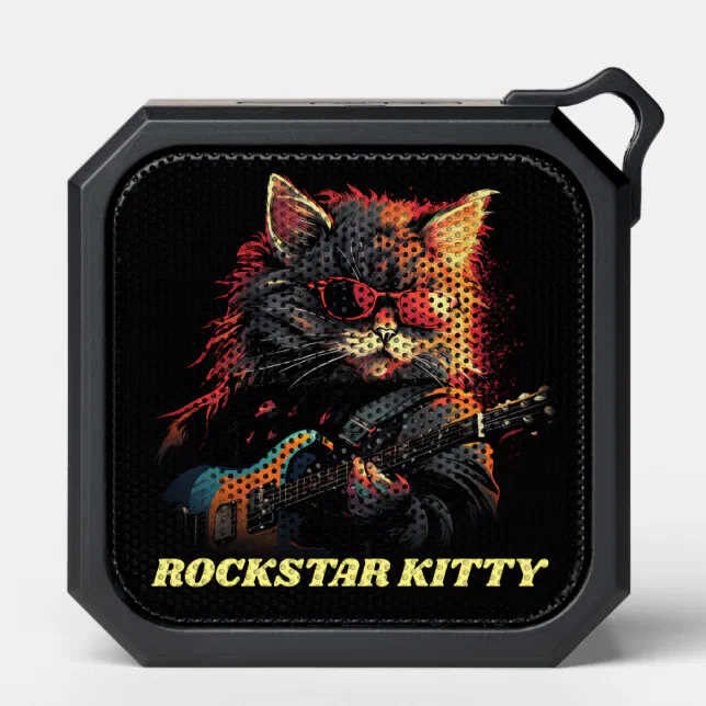 Rockstar Kitty Cartoon Bluetooth Speaker