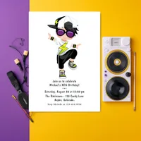 Cool Hip Hop Rap Boy Break Dancer Birthday Party Invitation