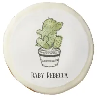 Potted Succulent Cactus Houseplant Custom Sugar Cookie