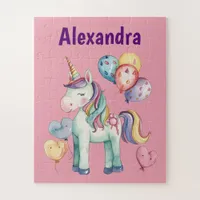 Cute Colorful Watercolor Unicorn Jigsaw Puzzle