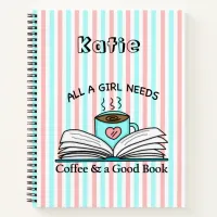 Personalized Notebook | Coffee and a Good Book