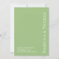 Simple Elegant Sage Photo Save the Date