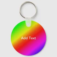 Diagonal Rainbow Gradient Red to Green Keychain