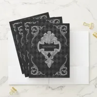 Steampunk Vintage Victorian Personalized Pocket Folder