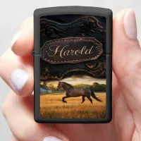 Harold the Horse in Field Zippo Lighter