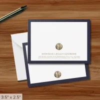 Professional Gold Logo Business Note Card