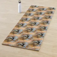 Cute Hopeful Black-Capped Chickadee Songbird Yoga Mat