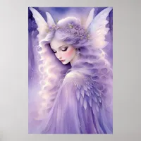 Enchanting Purple Glow Fairy Poster