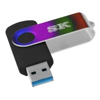 Monogram Neon Blue, Purple, Green Orange USB Flash Drive
