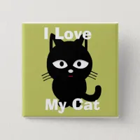 I Love my Cat Button