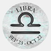 Horoscope Sign Libra Symbol Classic Round Sticker
