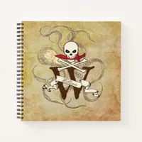 Jolly Roger Monogram Initial  Notebook