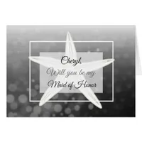 Will you be my Maid of Honor Personalized Card