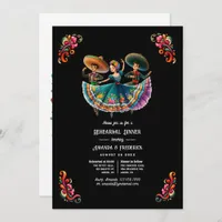 Bold Mexican Fiesta Wedding Rehearsal Dinner Invitation