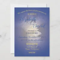 Rustic Sunflowers and Blue Wedding Invitation