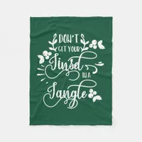 dont get your tinsel in a tangle christmas fleece blanket