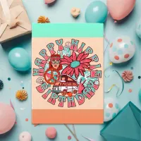 Happy Hippie Birthday Retro  Card