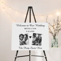 Welcome to our Wedding | Black and White Sign
