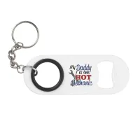 Hot Mechanic Dad Keychain Bottle Opener