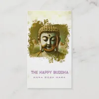 *~* QR Copper Artsy Buddha AP33 QR Logo Business Card