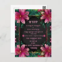 Elegant floral design with vibrant colors postcard