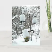 Personalized Wisconsin Wintry Snow Christmas Card