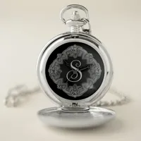 Elegant, Monogram Initial  Pocket Watch