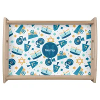 Whimsical Hanukkah Design serving tray