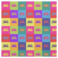 Pop Art Colorful Crab Pattern Fabric