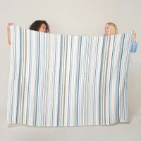 Coastal Stripes Fleece Blanket