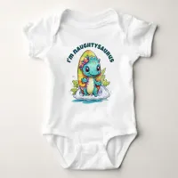 Dinosaur surfing | Dino World | Baby Bib Baby Bodysuit