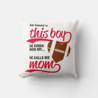 Proud Baseball Mom  Throw Pillow