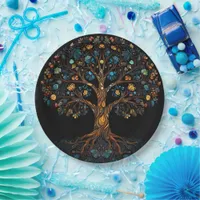 Stained Glass Mosaic Tree Paper Plates