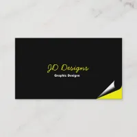 Customizable Yellow Monogram Business Cards