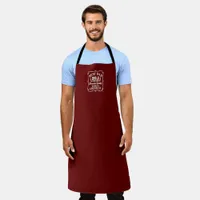 World's Best Dad Number One Father Dark Red Apron