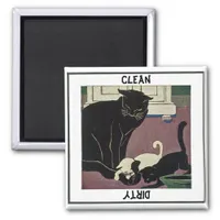 Cat and Kittens Dishwasher Magnet