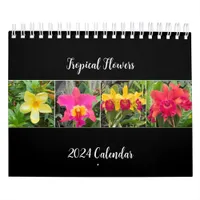 2024 Tropical Flowers Botanical Floral Calendar