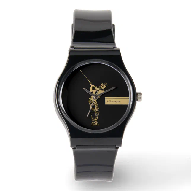 The golden golfer  watch