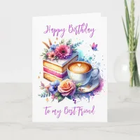 Coffee and Cake | Best Friend's Birthday Card