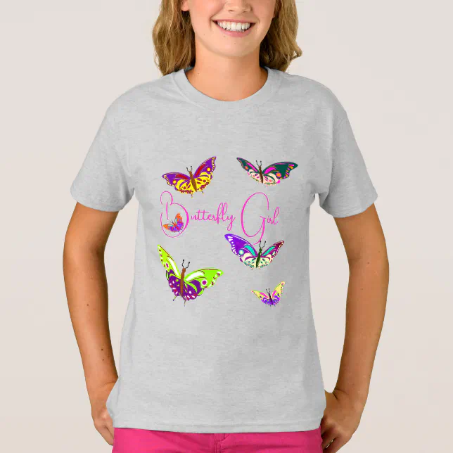 Butterfly girl - colorful butterflies T-Shirt