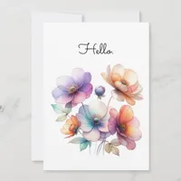 Bouquet of Watercolor Flowers Customizable