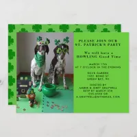 St. Patrick's Party Dogs with Shamrocks Invitation