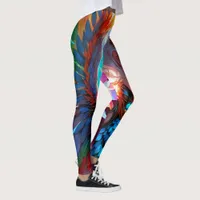 Vivid Coloured Manga Girl Fantasy Leggings