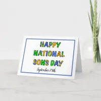 Happy National Sons Day | September 28th Card