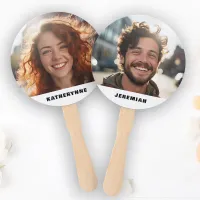 Bride Groom Her Him Photo Wedding Shower Game Hand Fan