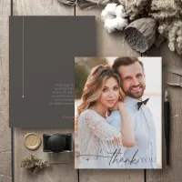 Chic Neutrals Wedding Thank You Charcoal ID1020