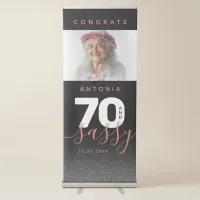 Modern Girly Copper 70 and Sassy Retractable Banner