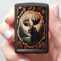 Moose In The Woods Zippo Lighter