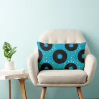 Retro Vinyl Record Comic Book Style Lumbar Pillow