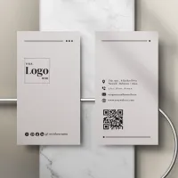 Elegant Beige Company Business Card